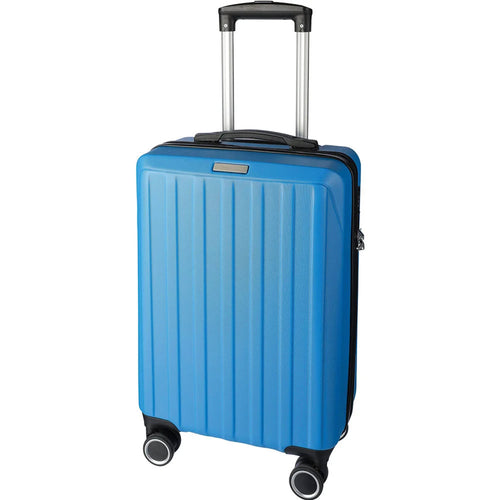 ABS Koffer Alaric in Blau mit ausgezogenem Metallgriff