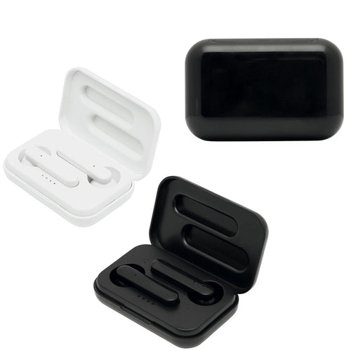 Black and White In-Ear Kopfhörer mit Ladecase