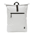 Black and White Rucksack in Weiß mit Rollverschluss, Frontfach und großem Hauptfach
