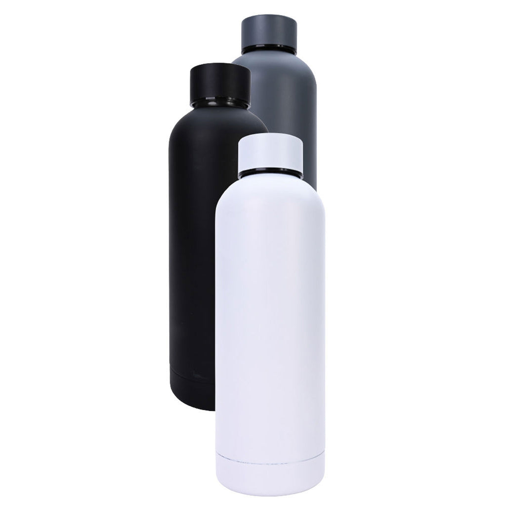 Black and White Trinkflasche aus recyceltem Edelstahl mit 500 ml