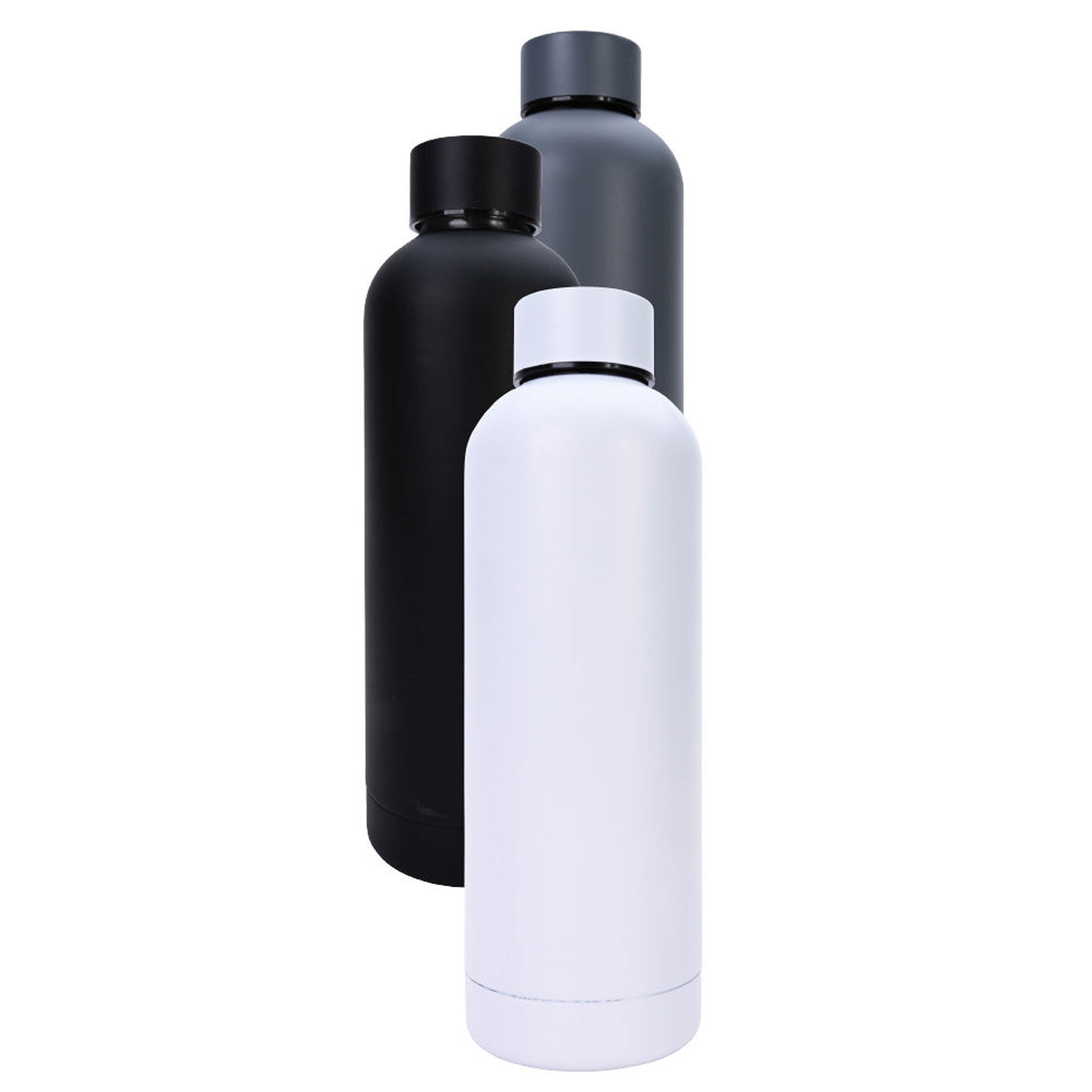 Black and White Trinkflasche aus recyceltem Edelstahl mit 500 ml