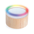 Bluetooth-Lautsprecher Tokio mit Bambus-Gehäuse und LED-Beleuchtung