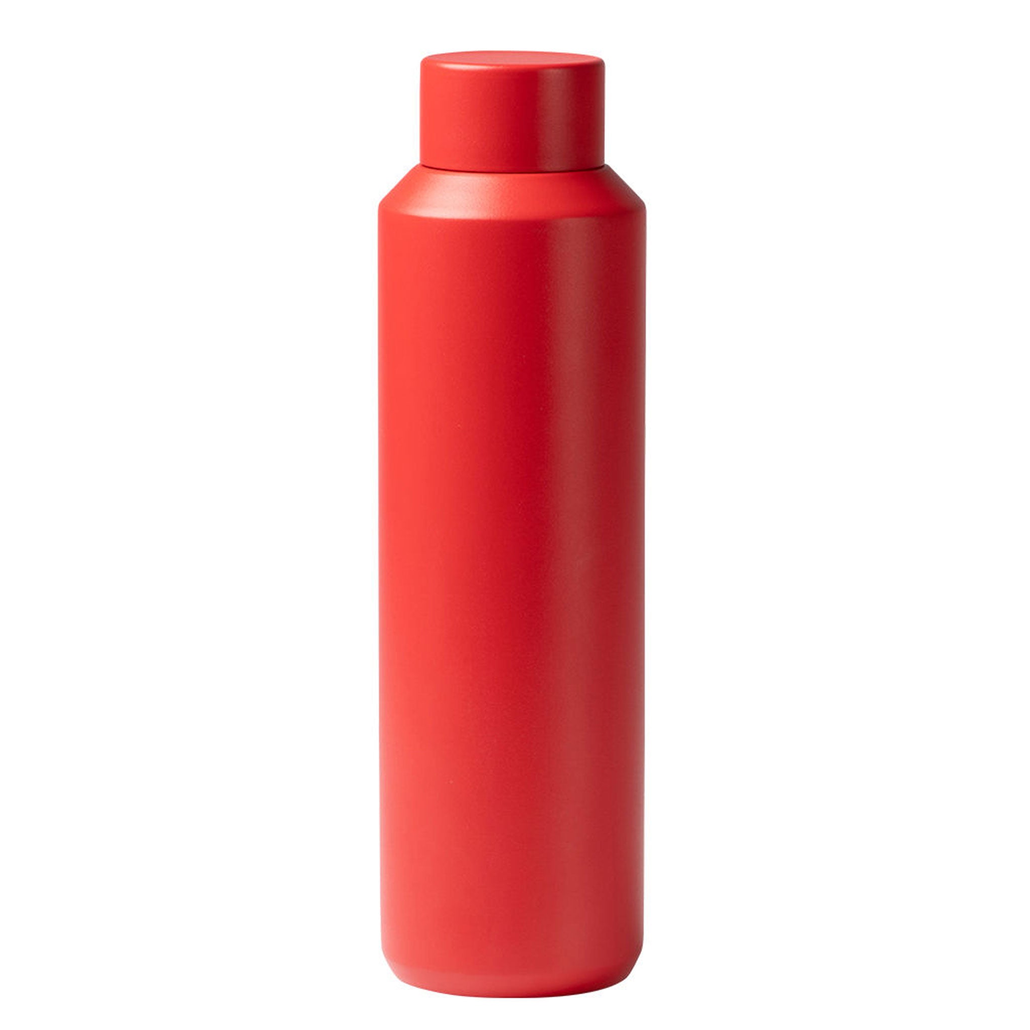 Doppelwandige Thermoflasche aus recyceltem Edelstahl in Rot