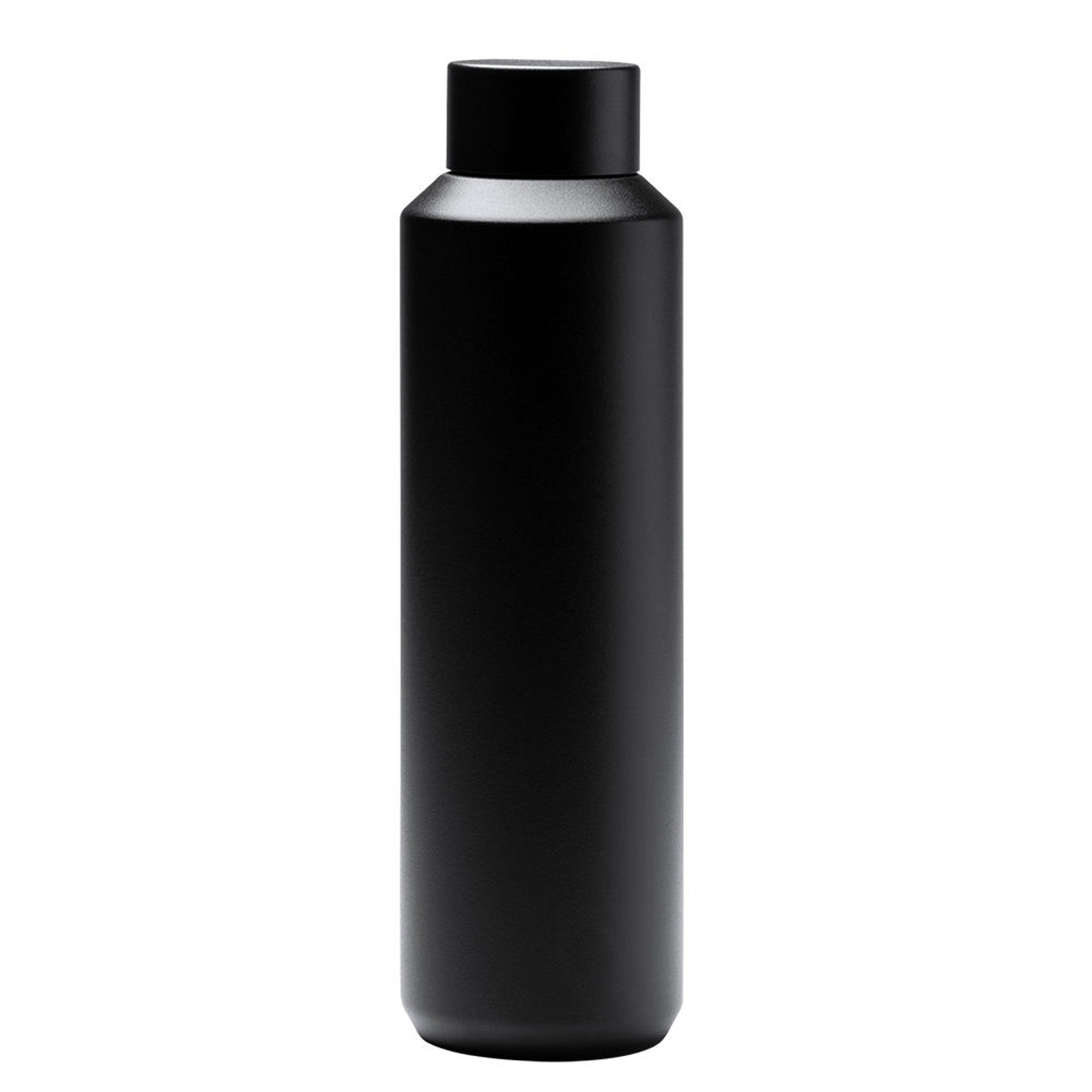 Doppelwandige Thermoflasche aus recyceltem Edelstahl in Schwarz