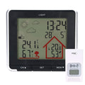 Schwarze Funk-Wetterstation LIFE mit Display und separatem Funksender
