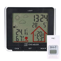 Schwarze Funk-Wetterstation LIFE mit Druck und separatem Funksender