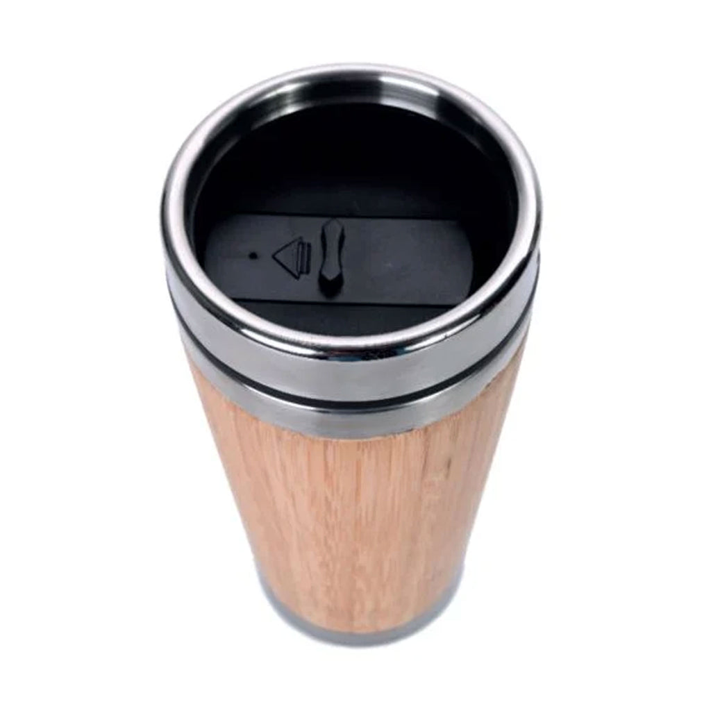 Isolierbecher Bamboo Drink mit Blick in die Trinköffnung