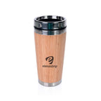 Isolierbecher Bamboo Drink mit Gestaltung auf der Bambus-Ummantelung