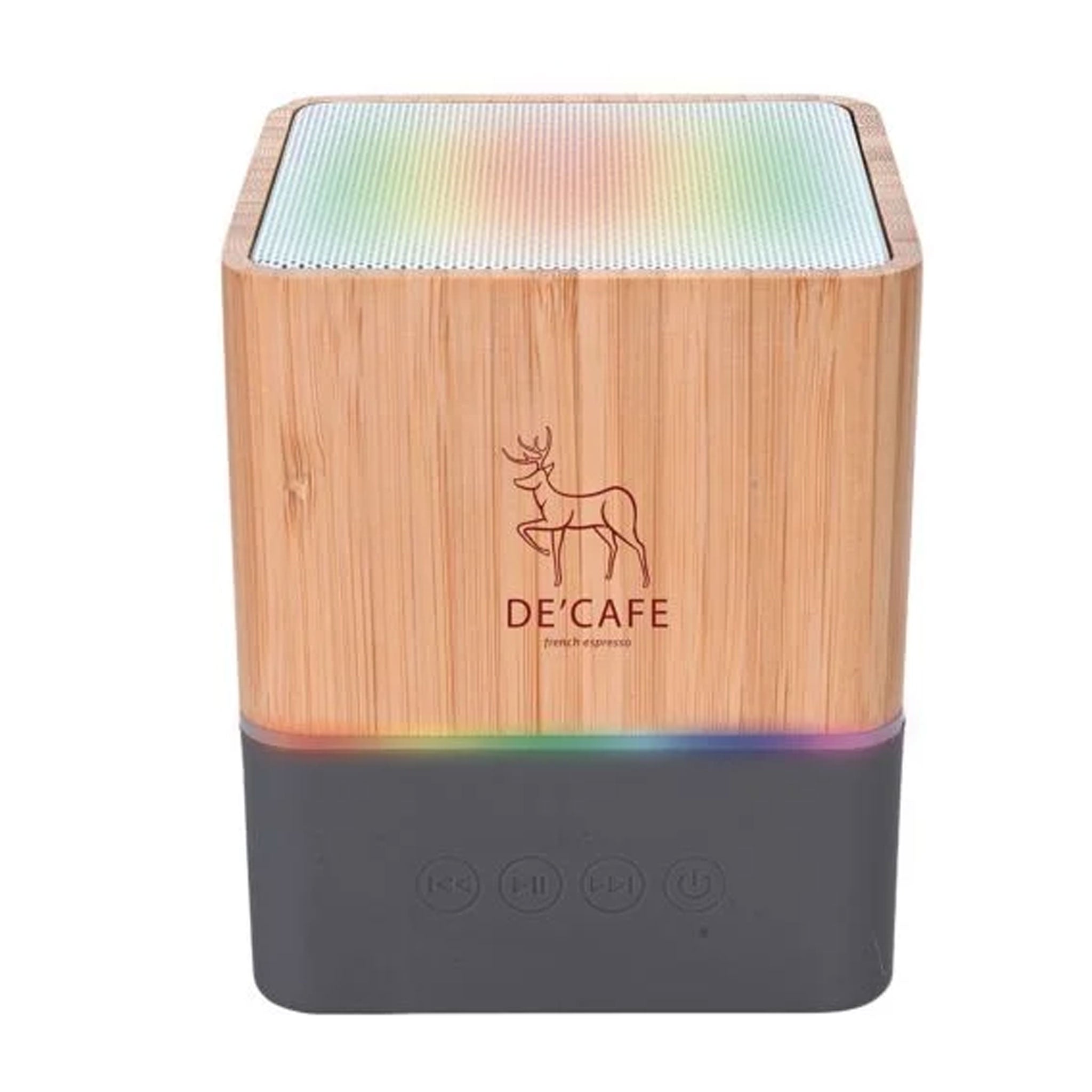 Kabelloser Bambus Speaker mit Druck auf der Vorderseite