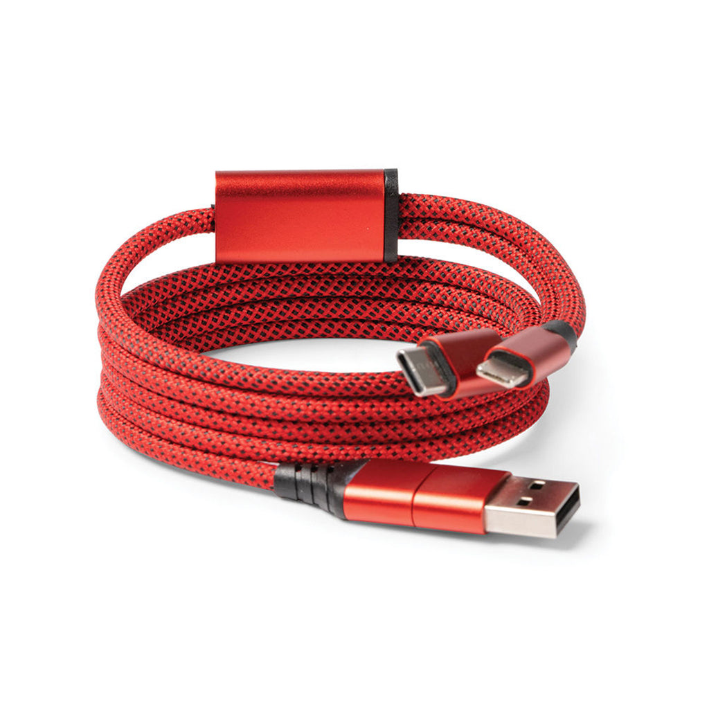 Rotes magnetisches Adapterkabel mit mehreren Anschlüssen