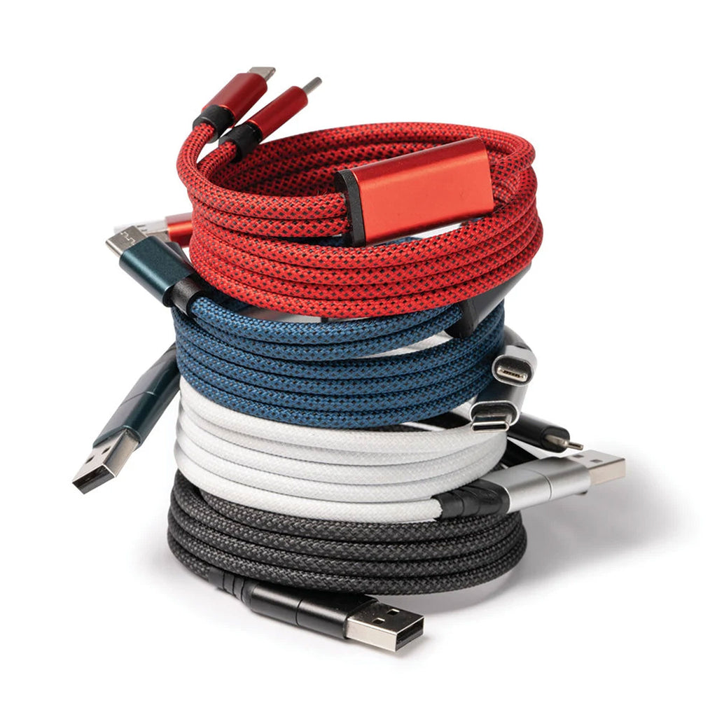 Magnetisches Adapterkabel mit USB-A, USB-Typ-C und Lightning Anschluss