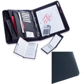 Office-Set Collegemappe 4-teilig in schwarzer Kunstleder-Optik