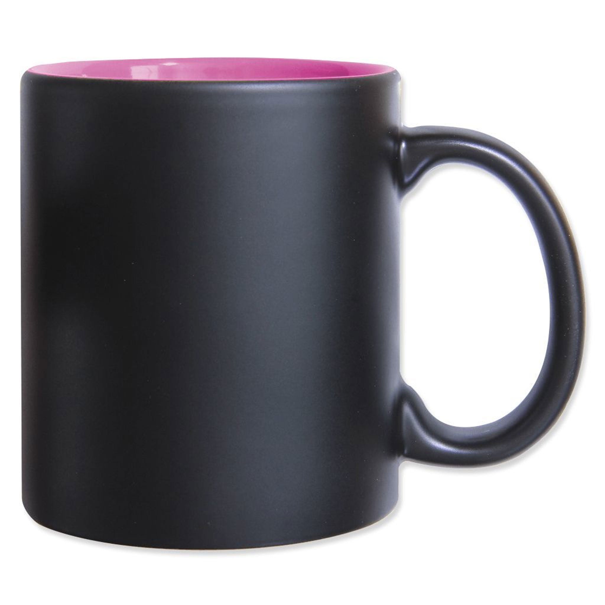 Tasse Bafy 350 ml in Schwarz mit pinker Innenseite