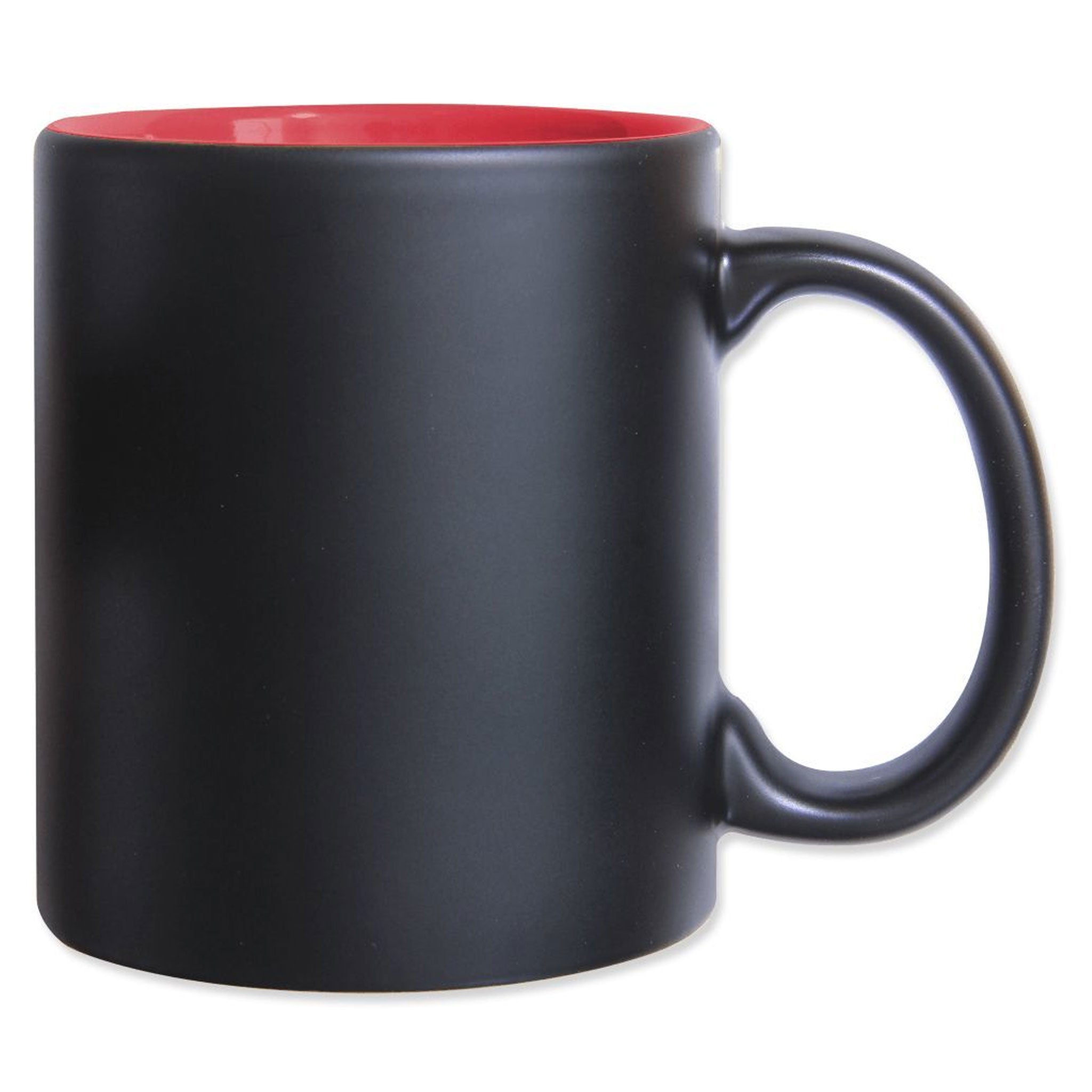 Tasse Bafy 350 ml in Schwarz mit roter Innenseite