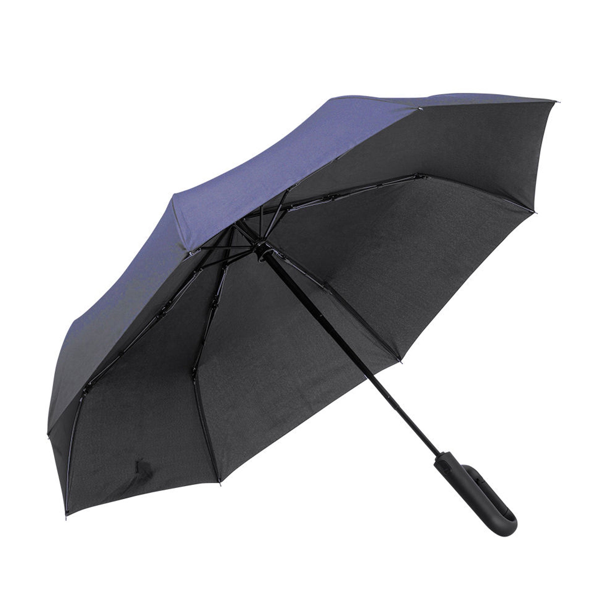 RPET Regenschirm geöffnet in Dunkelblau