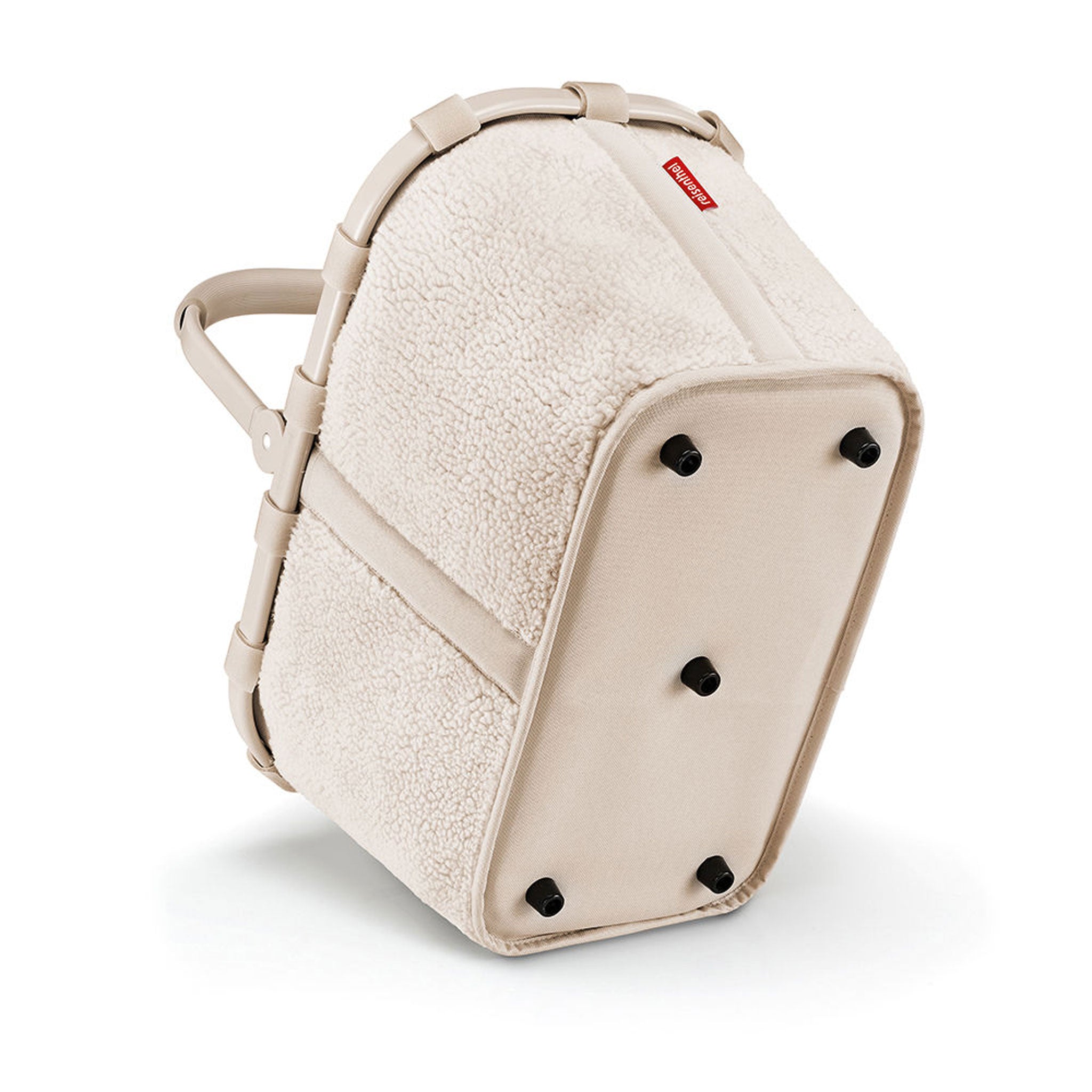 Reisenthel Carrybag Teddy sand in Unteransicht mit Teddy-Stoff und Bodenansicht