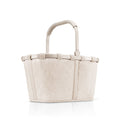 Reisenthel Carrybag Teddy sand in Frontansicht mit schräg gestelltem Griff