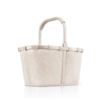 Reisenthel Carrybag Teddy sand in Frontansicht mit schräg gestelltem Griff