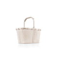 Reisenthel Mini Me Carrybag Teddy Sand in Frontansicht mit aufgeklapptem Griff