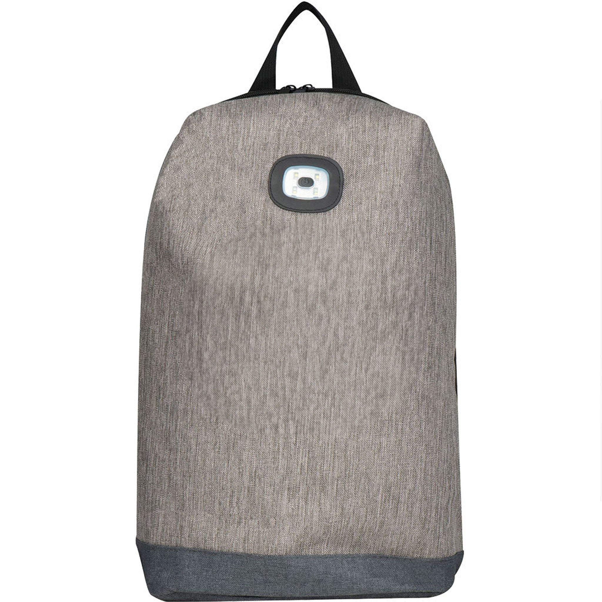 Rucksack mit integriertem LED-Licht in Grau