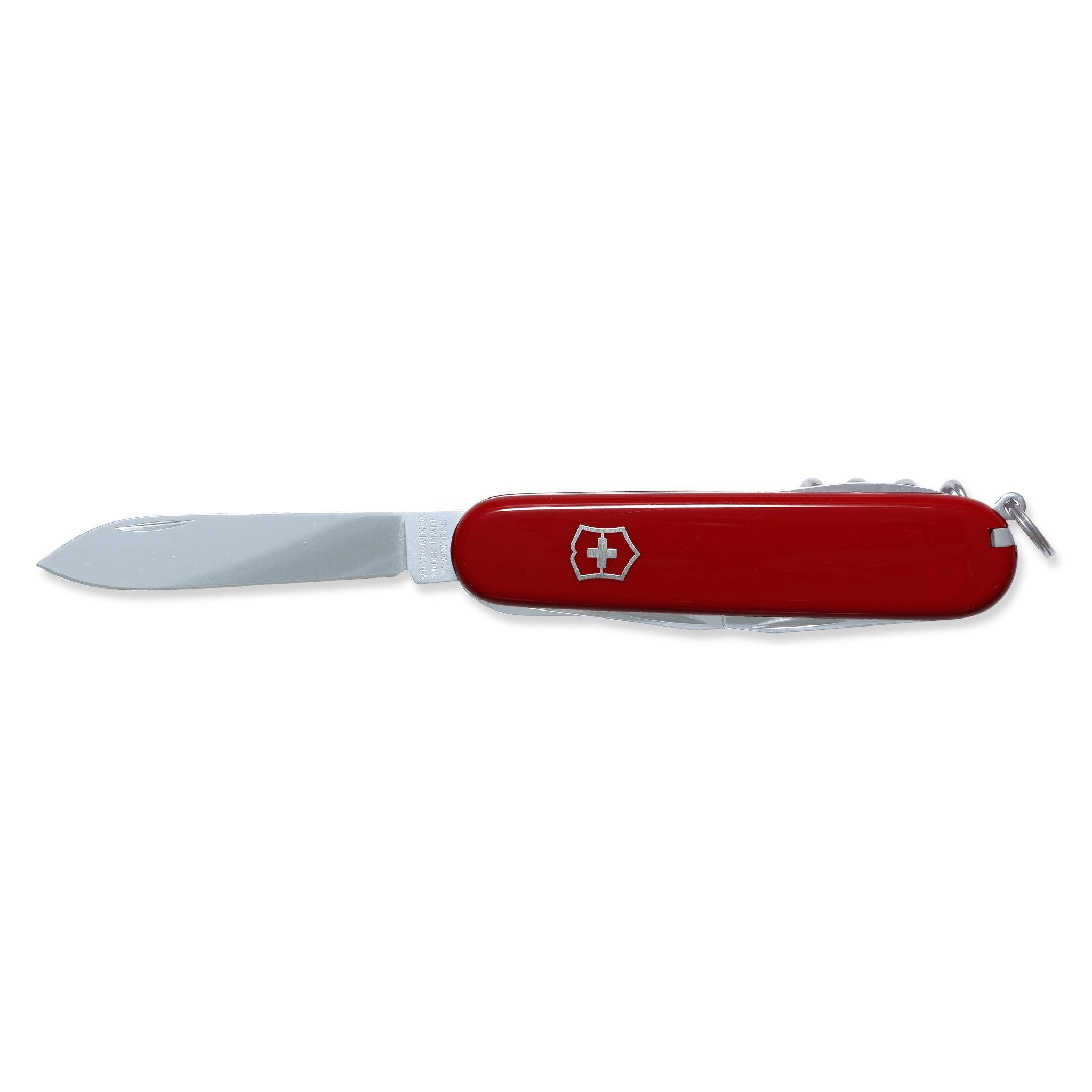 VICTORINOX Schweizer Messer Huntsman in Rot mit ausgeklappter großer Klinge